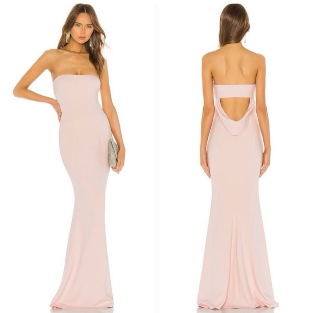Katie May Strapless Blush Pink Mermaid Gown